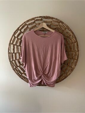 Women’s Knot-Front Top in Dusty Pink Rose